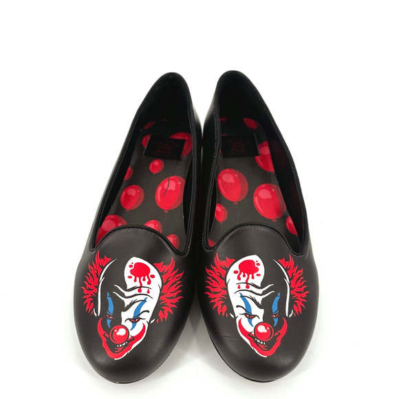 Strange Cvlt Womens Lydia Flats Slip On Ballet Size 7 Horror Halloween Pennywise - Picture 5 of 8